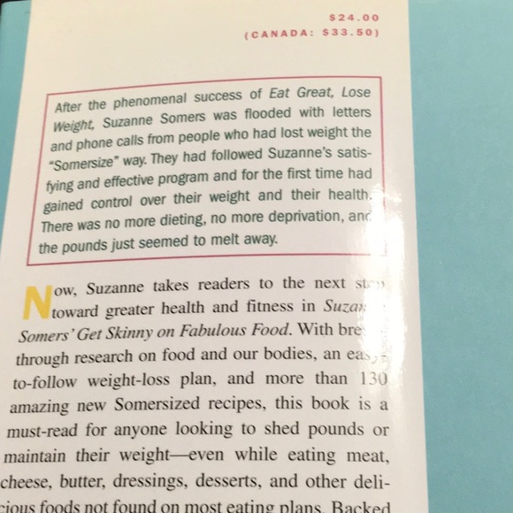 NWT, Hardcover,by SUZANNE SOMERS’, GET SKINNY on Fabulous Food. - Picture 4 of 4
